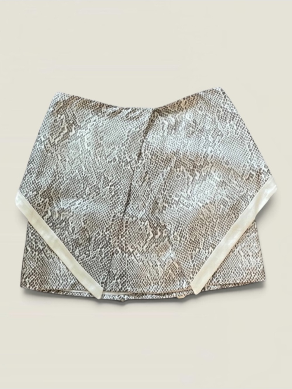 WAYNE Silk Python Print Mini Skirt Size Small - Picture 2 of 7